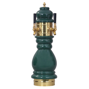 Black Forest Ceramic Tower, 2 Faucet: Available in 26 colors with either Chrome or Brass hardware.